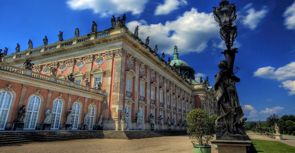 Neues Palais in the former royal gardens of Sanssouci, Potsdam, Germany. Photo via Wikimedia Commons:Wolfgang Staudt