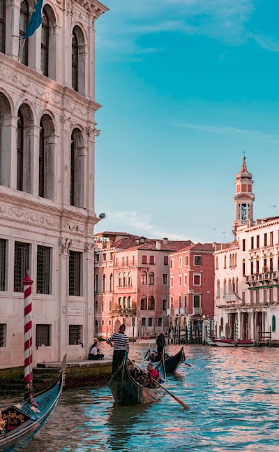 Gondolas in Venice, Italy. Unsplash@Damiano Baschiera
