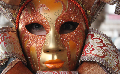 Traditional mask worn during Carnevale in Venice.