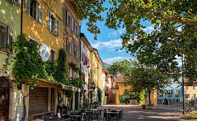 Shaded seating in Trento, Italy. Unsplash@Renato Muolo