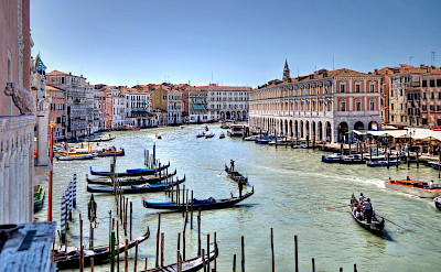 View over Grand Canal, Venice, Venezia, Italy.