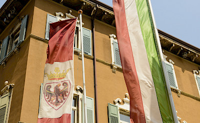 Flags of Italy and Trentino in Riva del Garda, Italy. Flickr:Son of Groucho