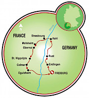 Breisgau & Alsace Wine Road Map
