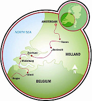 Bruges a Amsterdã Mapa