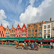 Bruges to Amsterdam - Grote Markt in Bruges, West Flanders, Belgium. ©Hollandfotograaf