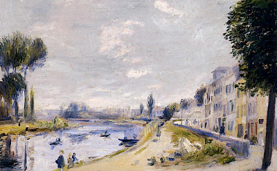Renoir's Banks of the Seine painting done in Bougival, France. Monet and others painted here also.
