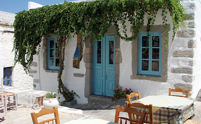 Restaurant on Patmos Island, Greece. Flickr:Kostas Limitsios