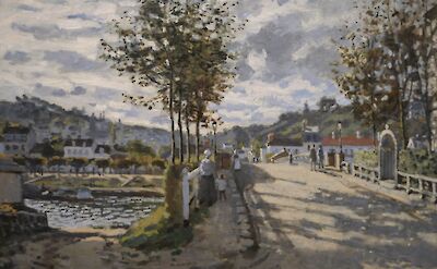 "The Seine at Bouvigal" in France by Claude Monet, 1869