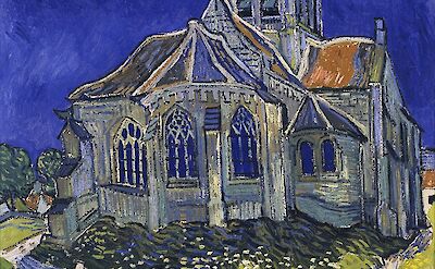 Church in Auvers-sur-Oise by Vincent van Gogh, June 1890.