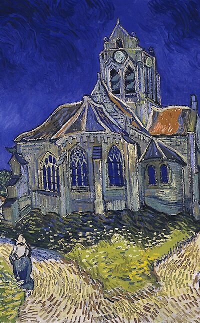 Church in Auvers-sur-Oise by Vincent van Gogh, June 1890.
