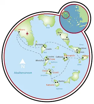 Islas Cícladas Map