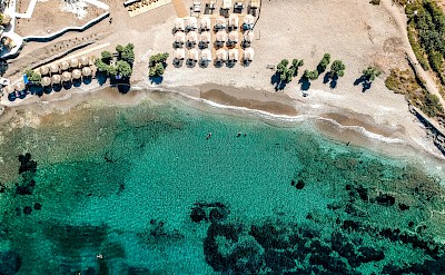 Drone view of a beach, Kythnos, Greece. Unsplash@Alex Nicolopoulos
