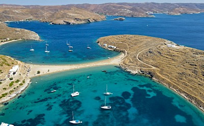 Kolona Beach from above, Kythnos, Greece. Unsplash@Dimitris Kiriakakis