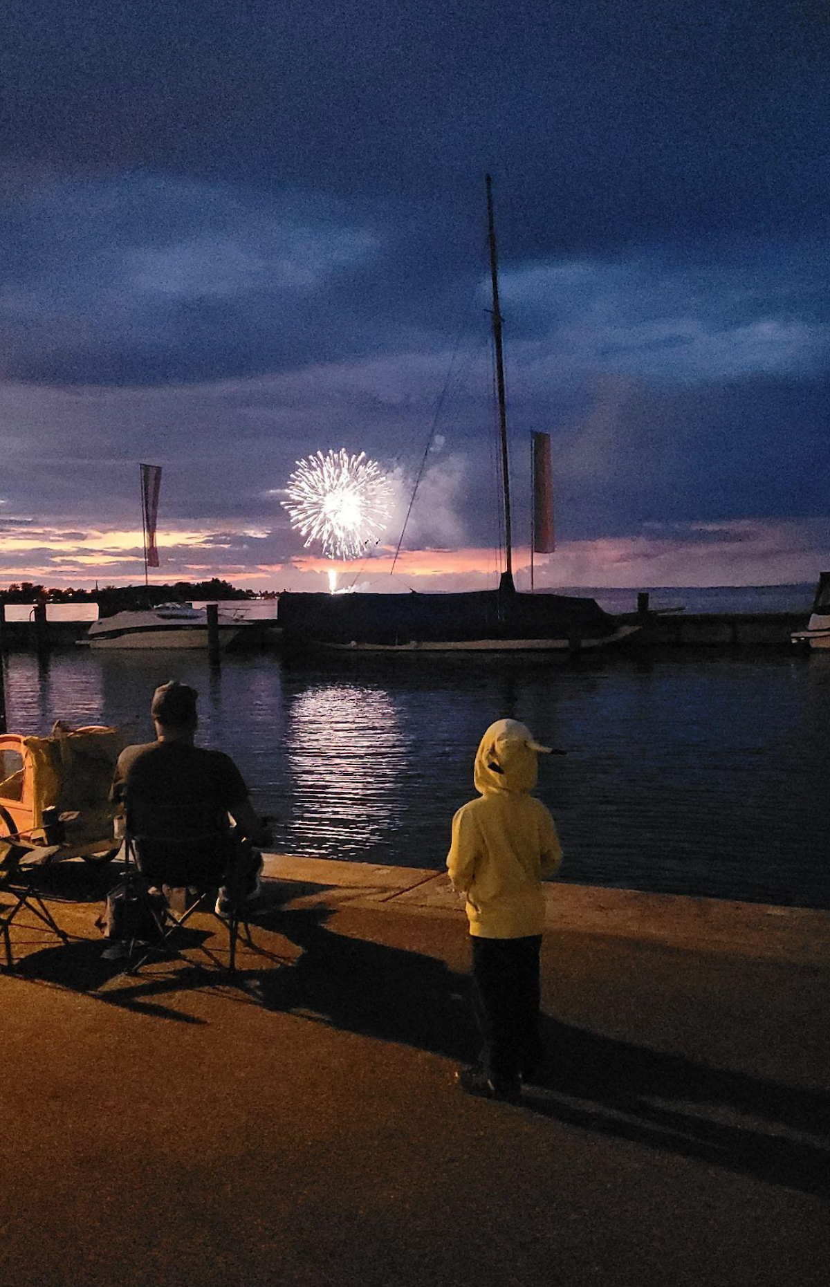 Fireworks over Lake Constance