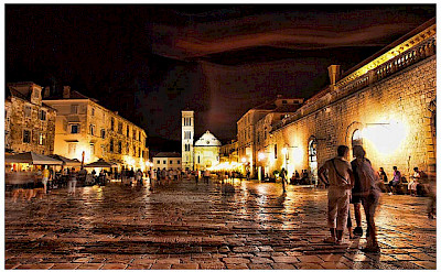 Nighttime in Hvar, Croatia. Photo via Flickr:Mario Fajt