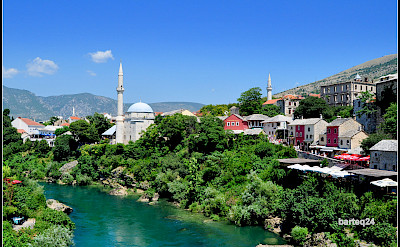 Mostar on the Neretva River, Bosnia-Herzegovina. Photo via Flickr:Bartlomiej Mostek