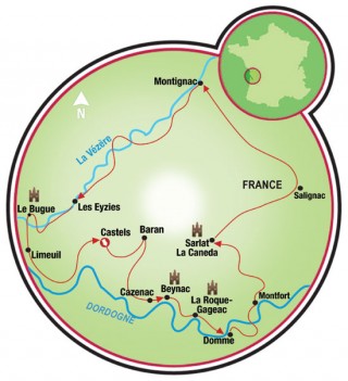 map from dordogne france to zurich switzerland