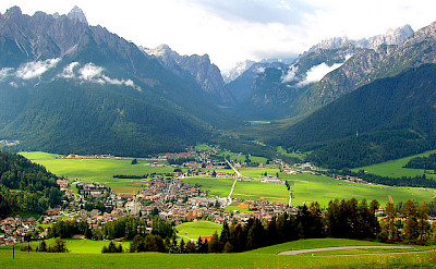 Toblach amongst the Dolomites, Italy. Photo via Flickr:Marco