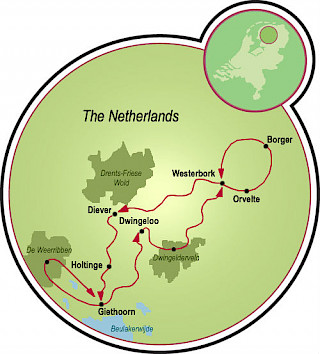 Drenthe - A Veneza Holandesa Map
