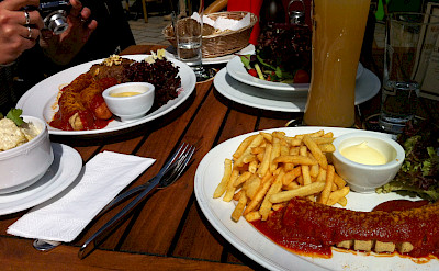 Currywurst, beer & fries in Germany! Flickr:Jeremy Keith