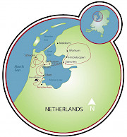 Dutch Highlights Tulip Tour Map