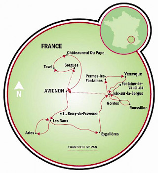 Famous Villages of Provence Map