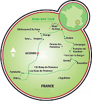 Famous Villages of Provence Road Bike Tour Map