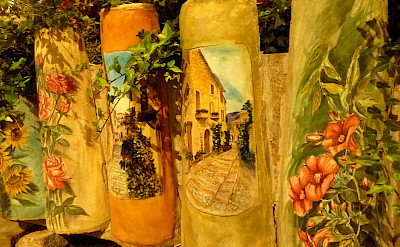 Decorative tiles in Montefalco, Italy. Flickr:seeking fireflies