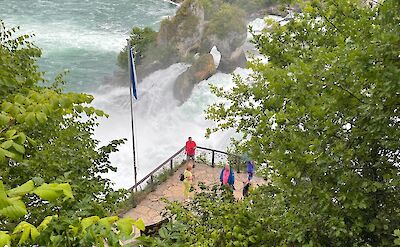 Rheinfall, the waterfall in the Rhine River in Switzerland. ©Gea
