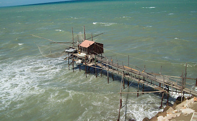 Trabucco are old fishing mechanisms found frequently along the Abruzzo coast. Flickr:altotemi