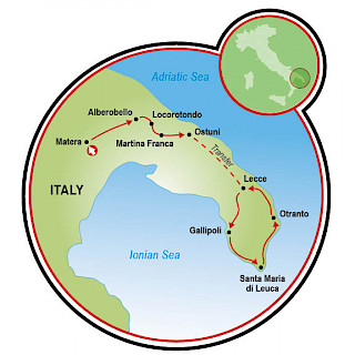 Heel of Italy Map