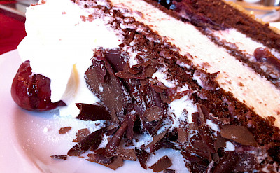Schwarzwälder Kirschtorte is a popular Deutsche cake! Flickr:Jeremy Keith