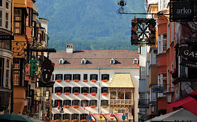 Famous <i>Goldenes Dachl</i> or Golden Roof in Innsbruck, Austria where Emperor Maximilian I would watch festivals etc. Photo via Flickr:Francisco Antunes