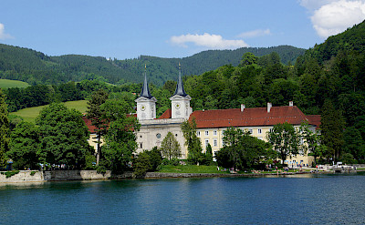 Schloss Tegernsee in Tegernsee on Lake Tegernsee, Bavarian Alps, Germany. Photo via Flickr:Heribert Bechen