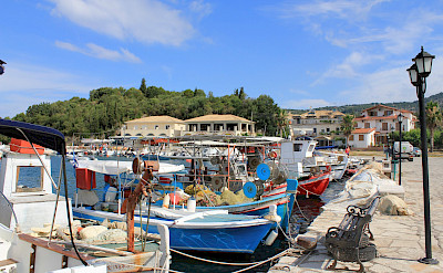 Fishing boats on Sivota Island, part of the Ionian Islands in Greece. Flickr:Henrik Bach Nielsen