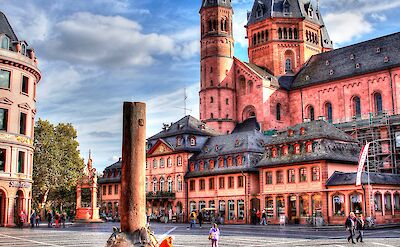 The famous Dom, Mainz Cathedral along the Rhine in Germany. Flickr:Heribert Pohl