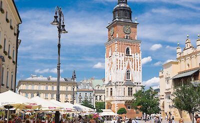 Brick Gothic architecture in Old Town Square, Kraków, Poland. Flickr:Davis Staedtler