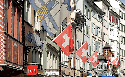 Augustinergasse in Zurich, Switzerland. CC:Rolandzh 47.372513608339005, 8.539215449950076