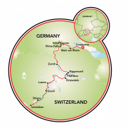 Passeio de bicicleta Lago Constança a Lucerna Mapa