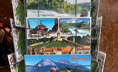 Postcards at Rheinfall in Schaffhausen, Switzerland. ©Gea