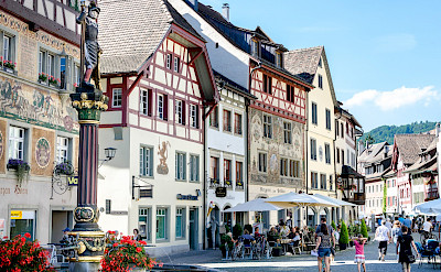 Shopping in Stein-am-Rhein in canton Schaffhausen, Switzerland. Flickr:Luca Casartelli