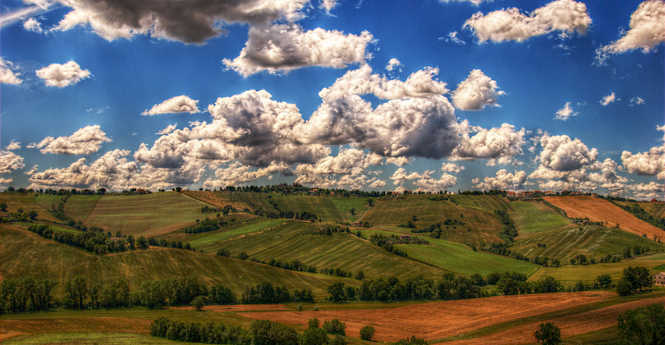 Cycling Le Marche countryside - photo by Andrea Balducci