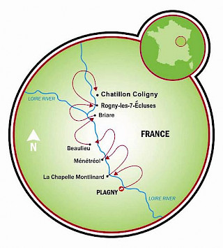 Loire Valley Bike and Boat - 2019 Map