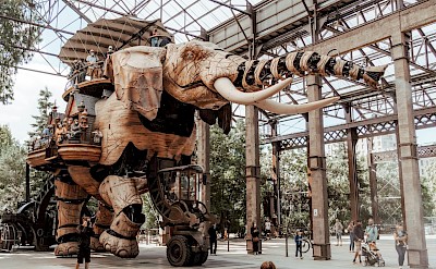 The iconic Grand Éléphant of Les Machines de l’île in Nantes. unsplash@JorgenHendriksen