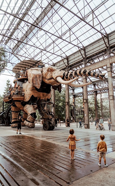 The iconic Grand Éléphant of Les Machines de l’île in Nantes. unsplash@JorgenHendriksen