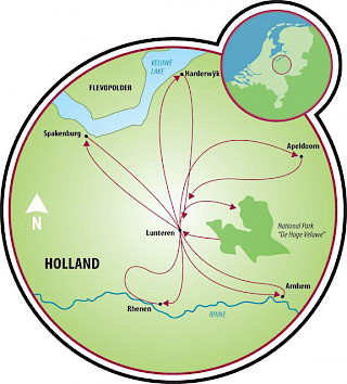 Lunteren and Gelderland Map
