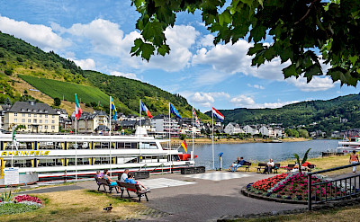 Cochem is a center for the wine trade on the Mosel River in Germany. Flickr:Frans Berkelaar