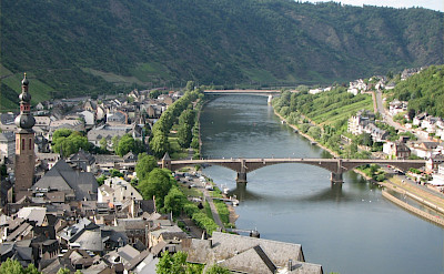 Cochem on the Moselle River in Rhineland-Palatinate, Germany. CC:Olavfin