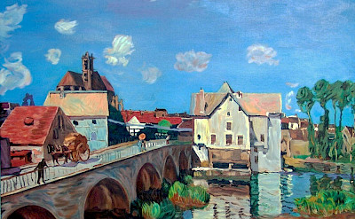 Moret-sur-Loing by Alfred Sisley. He painted the town extensively, and also died there. Circa 1893