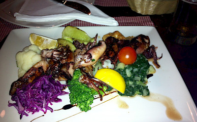 Grilled squid in Herceg Novi, Montenegro. Flickr:Amanda